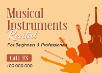 Music Instrument Rental Postcard