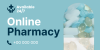 Modern Online Pharmacy Twitter Post Design