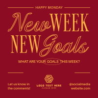 New Goals Monday Instagram Post