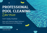 Professional Pool Cleaning Service Postcard