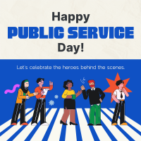 Playful Public Service Day Instagram Post