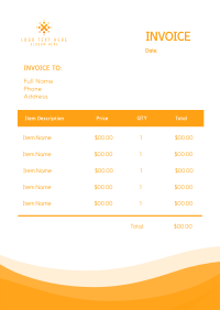 Layered Waves Invoice Image Preview