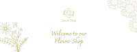 Minimalist Flower Shop Facebook Cover Image Preview