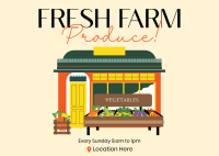 Fresh Farm Produce Postcard