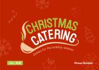 Christmas Catering Postcard