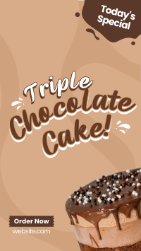 Triple Chocolate Cake Instagram Reel