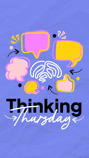 Simple Quirky Thinking Thursday TikTok Video Image Preview