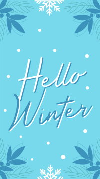 Snowy Winter Greeting TikTok Video