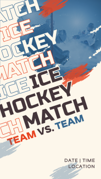 Ice Hockey Versus Match Facebook Story