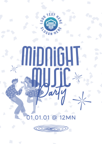 Midnight Music Party Flyer