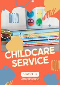 Abstract Shapes Childcare Service Flyer