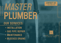 Master Plumber Postcard