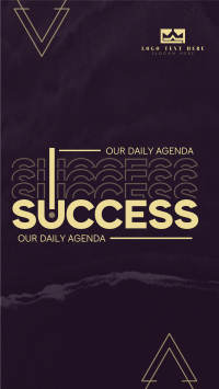 Success as Daily Agenda Facebook Story