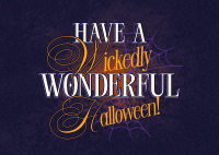 Wonderful Halloween Quotes Postcard Image Preview