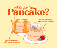 Classic and Souffle Pancakes Facebook Post