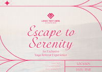 Rustic Yoga Retreat Postcard Design