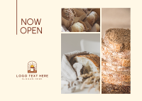 Now Open Bakery Postcard