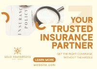 Corporate Trusted Insurance Partner Postcard Image Preview
