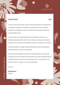 Dainty and Feminine Flowers Letterhead Image Preview