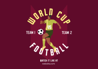 World Cup Football Player Postcard