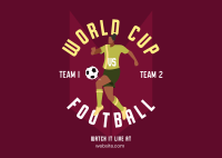 World Cup Football Player Postcard Design