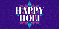 Holi Greeting Flourishes Twitter Post