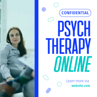 Psych Online Therapy Instagram Post Design