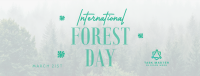 Minimalist Forest Day Facebook Cover Image Preview