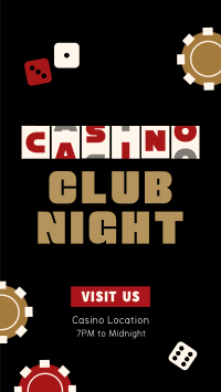 Casino Club Night Instagram Reel Image Preview