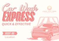 Car Wash Postcard example 1