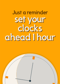 Daylight Saving Reminder Poster