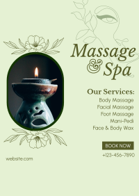 Spa Available Services Poster