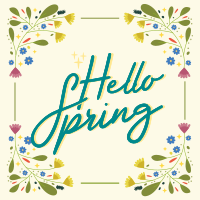 Floral Hello Spring Instagram Post