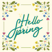 Floral Hello Spring Instagram Post Image Preview