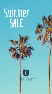 Palm Trees Blue Sky Summer Sale Instagram Story