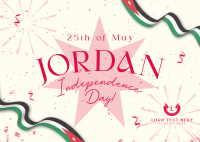 Jordan Independence Ribbon Postcard Design