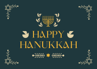 Hanukkah Menorah Ornament Postcard