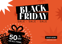 Black Friday Sale Postcard