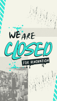 Grunge Closed Announcement Facebook Story Design