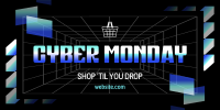 Futuristic Cyber Monday Twitter Post Design