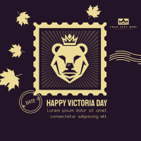 Victoria Day Bear Stamp Linkedin Post