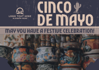 Grunge Cinco De Mayo Postcard