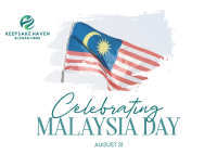 Malaysia Flag Independence Postcard Image Preview