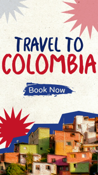 Travel to Colombia Paper Cutouts Facebook Story