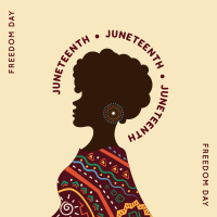 Beautiful Woman Juneteenth Linkedin Post Design