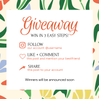 Giveaway Instagram Post example 3