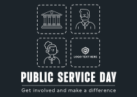 Public Service Day Postcard