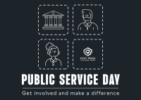 Public Service Day Postcard Image Preview