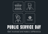 Public Service Day Postcard Image Preview