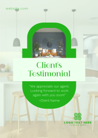 Clean Real Estate Testimonial Poster